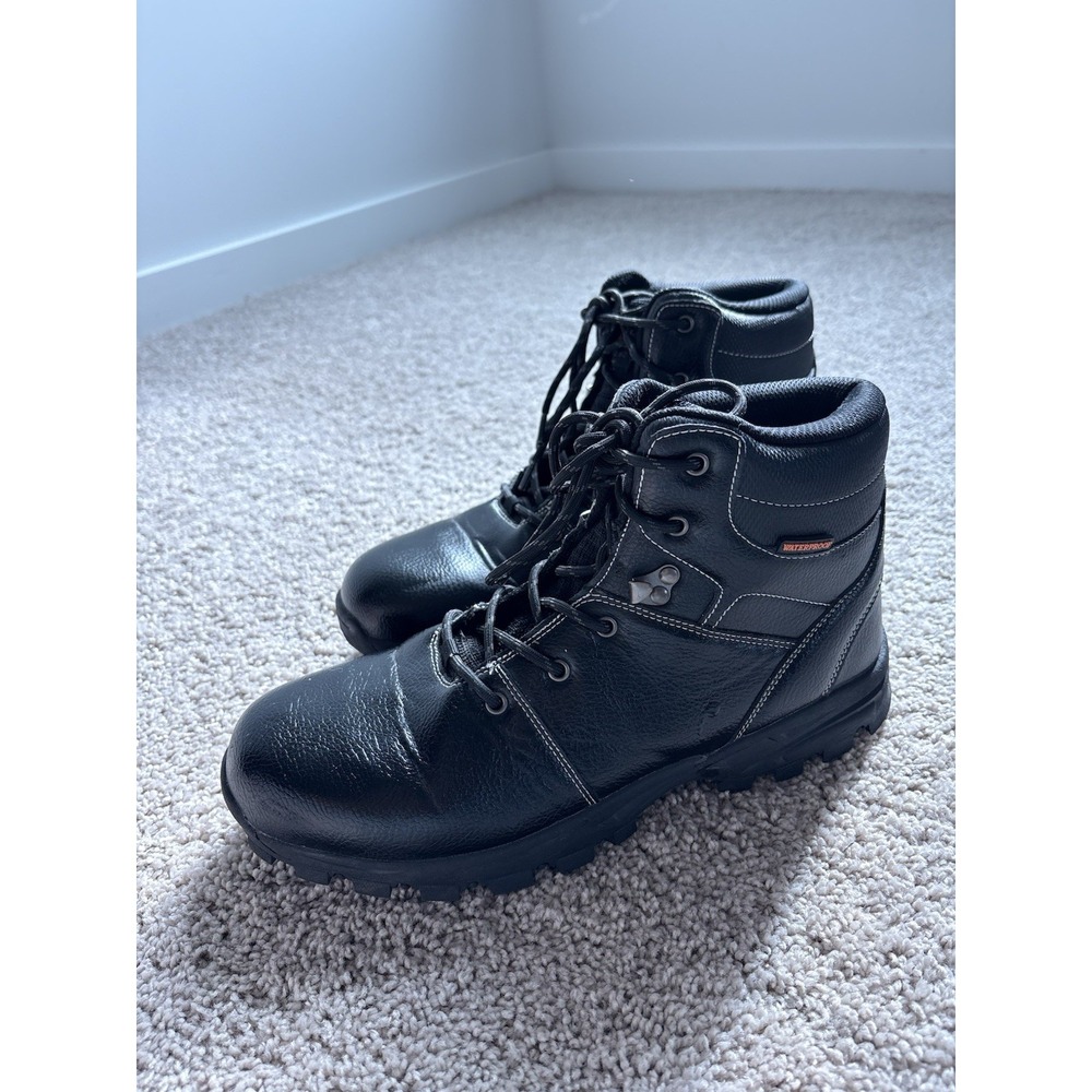 Weatherproof Vintage BLACK Men's Outdoor Hiker Boots, US 10 Work Shoes Warehouse